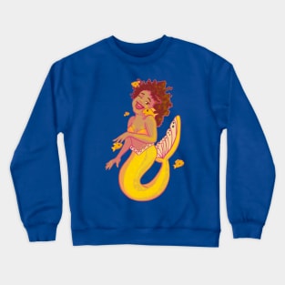 Golden fish mermaid Crewneck Sweatshirt